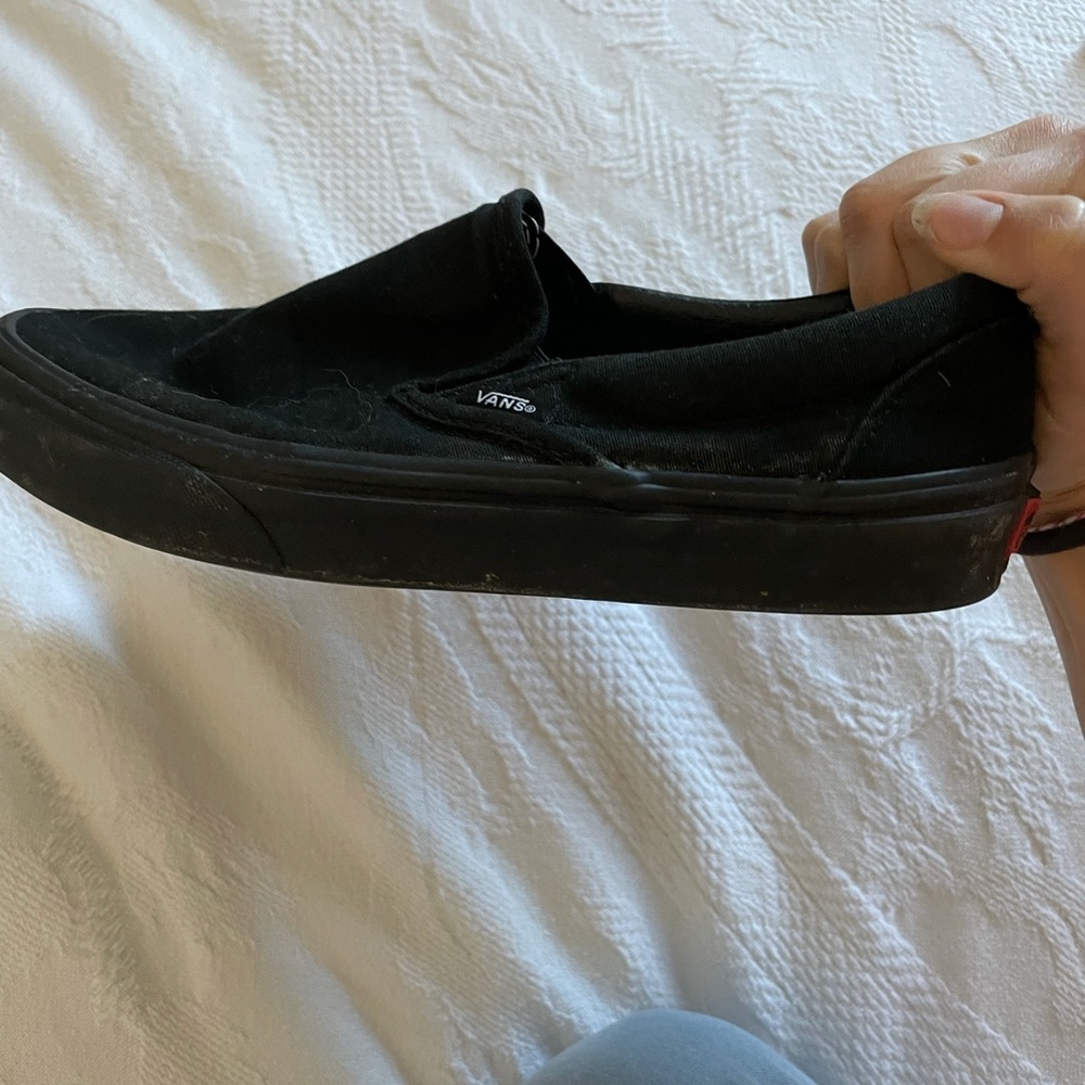 Black Van Slip ons
